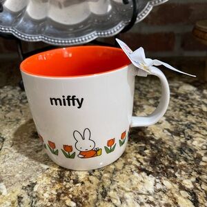 Magenta MIFFY oversize orange interior floral mug - Brand new